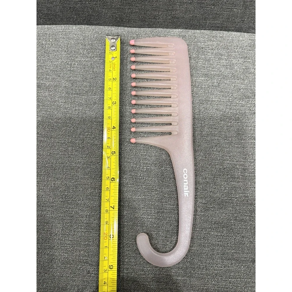 Conair Shower Comb Wide Tooth Styling Tool Detangler Swim Wet Hair w/Hanger‎